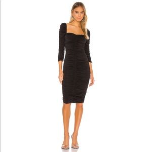 Rêve Riche Emanuele Midi Dress in Black